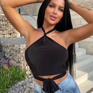 Black halter top 